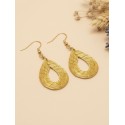 Boucles d'oreilles en or végétal – VITALIDAD – Biobijou Capim dourado 6x2,5 cm – Sloweco