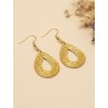 Pendientes oro vegetal – VITALIDAD – Biojoya Capim dourado - 5,5x2,5 cm– Sloweco