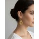 Boucles d'oreilles en or végétal – VITALIDAD – Biobijou Capim dourado 5,5x2,5 cm – Sloweco