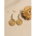 Boucles d'oreilles en or végétal – ARMONIA – Biobijou Capim dourado 4x1,5 cm – Sloweco