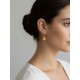 Boucles d'oreilles en or végétal – ARMONIA – Biobijou Capim dourado 4x1,5 cm – Sloweco