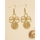 Pendientes oro vegetal – CREATIVIDAD – Biojoya Capim dourado - 7x3 cm– Sloweco
