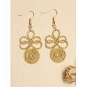 Pendientes oro vegetal – CREATIVIDAD – Biojoya Capim dourado - 6,5x3 cm– Sloweco