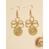 Boucles d'oreilles en or végétal – CREATIVIDAD – Biobijou Capim dourado 7x3 cm – Sloweco