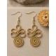 Boucles d'oreilles en or végétal – CREATIVIDAD – Biobijou Capim dourado 7x3 cm – Sloweco