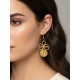 Boucles d'oreilles en or végétal – CREATIVIDAD – Biobijou Capim dourado 7x3 cm – Sloweco