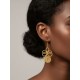Boucles d'oreilles en or végétal – CREATIVIDAD – Biobijou Capim dourado 7x3 cm – Sloweco
