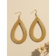 Pendientes oro vegetal – SERENIDAD – Biojoya Capim dourado - 9x5 cm– Sloweco