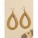 Pendientes oro vegetal – SERENIDAD – Biojoya Capim dourado - 9x5 cm– Sloweco