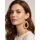 Boucles d'oreilles en or végétal – SERENIDAD – Biobijou Capim dourado 9x5 cm – Sloweco