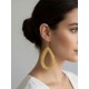 Pendientes oro vegetal – SERENIDAD – Biojoya Capim dourado - 9x5 cm– Sloweco