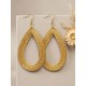 Pendientes oro vegetal – SERENIDAD – Biojoya Capim dourado - 9x5 cm– Sloweco