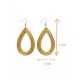 Pendientes oro vegetal – SERENIDAD – Biojoya Capim dourado - 9x5 cm– Sloweco