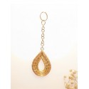 Capimix VITALITÉ – Charm pendentif artisanal – Or végétal Capim doUrado – 7×2,5 cm SLOWECO – 1U