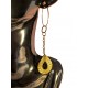Capimix VITALITÉ – Charm pendentif artisanal – Or végétal Capim doUrado – 7×2,5 cm SLOWECO – 1U