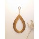 Capimix SERENITE – Charm pendentif artisanal – Or végétal Capim dourado – 10×5 cm SLOWECO – 1U
