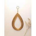 Capimix SERENIDAD - Charms Dije artesanal – Colgante Oro vegetal Capim dorado – 10×5cm SLOWECO – 1U.