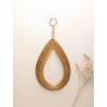 Capimix SERENITE – Charm pendentif artisanal – Or végétal Capim dourado – 10×5 cm SLOWECO – 1U