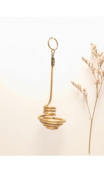 Capimix PUREZA - Charms Dije artesanal – Colgante Oro vegetal Capim dorado – 6,5×1,5cm SLOWECO – 1U.