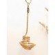 Capimix PURETE – Charm pendentif artisanal – Or végétal Capim doUrado – 6.5×1,5 cm SLOWECO – 1U