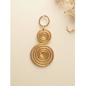 Capimix PAIX – Charm pendentif artisanal – Or végétal Capim doUrado – 5×2,5 cm SLOWECO – 1U