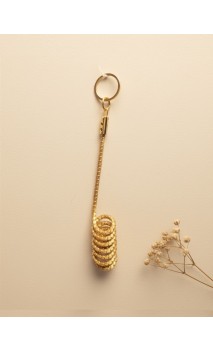 Capimix INSPIRACION- Charms Dije artesanal – Colgante Oro vegetal Capim dorado – 7×1cm SLOWECO – 1U.