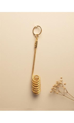 Capimix INSPIRATION – Charm pendentif artisanal – Or végétal Capim dourado – 7×1 cm SLOWECO – 1U