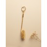 Capimix INSPIRATION – Charm pendentif artisanal – Or végétal Capim dourado – 7×1 cm SLOWECO – 1U