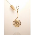 Capimix ILUSION - Charms Dije artesanal – Colgante Oro vegetal Capim dorado – 7×2,5cm SLOWECO – 1U.