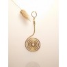Capimix ILLUSION – Charm pendentif artisanal – Or végétal Capim dourado – 7×2,5 cm SLOWECO – 1U