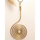 Capimix ILLUSION – Charm pendentif artisanal – Or végétal Capim dourado – 7×2,5 cm SLOWECO – 1U