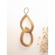 Capimix FORCE – Charm pendentif artisanal – Or végétal Capim dourado – 7×2,5 cm SLOWECO – 1U