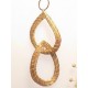 Capimix FORTALEZA  - Charms Dije artesanal – Colgante Oro vegetal Capim dorado – 7×2,5cm SLOWECO – 1U.