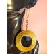 Capimix BONHEUR – Charm pendentif artisanal – Or végétal Capim dourado – 9×6 cm SLOWECO – 1U