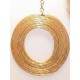 Capimix FELICIDAD - Charms Dije artesanal – Colgante Oro vegetal Capim dorado – 9×6 cm SLOWECO – 1U.
