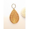 Capimix ESPERANZA - Charms Dije artesanal – Colgante Oro vegetal Capim dorado – 4,5×2,5 cm SLOWECO – 1U.