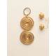 Capimix EQUILIBRIO - Charms Dije artesanal – Colgante Oro vegetal Capim dorado – 5×2 cm SLOWECO – 1U.