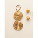 Capimix EQUILIBRIO - Charms Dije artesanal – Colgante Oro vegetal Capim dorado – 5×2 cm SLOWECO – 1U.