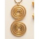 Capimix EQUILIBRE – Charm pendentif artisanal – Or végétal Capim dourado – 5×2 cm SLOWECO – 1U