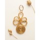 Capimix CREATIVIDAD - Charms Dije artesanal – Colgante Oro vegetal Capim dorado – 5×2,5 cm SLOWECO – 1U.