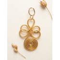 Capimix CREATIVITE – Charm pendentif artisanal – Or végétal Capim dourado – 5×2,5 cm SLOWECO – 1U