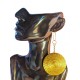 Capimix CONFIANCE – Charm pendentif artisanal – Or végétal Capim dourado – 9×6 cm SLOWECO – 1U