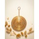 Capimix CONFIANCE – Charm pendentif artisanal – Or végétal Capim dourado – 9×6 cm SLOWECO – 1U