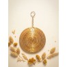 Capimix CONFIANZA - Charms Dije artesanal – Colgante Oro vegetal Capim dorado – 9×6 cm SLOWECO – 1U.
