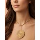 Capimix CONFIANCE – Charm pendentif artisanal – Or végétal Capim dourado – 9×6 cm SLOWECO – 1U