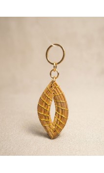 Capimix CALMA - Charms Dije artesanal – Colgante Oro vegetal Capim dorado – 5×2 cm SLOWECO – 1U.