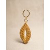 Capimix CALME – Charm pendentif artisanal – Or végétal Capim dourado – 5×2 cm SLOWECO – 1U