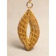 Capimix CALME – Charm pendentif artisanal – Or végétal Capim dourado – 5×2 cm SLOWECO – 1U