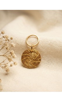 Capimix ARMONIA - Charms Dije artesanal – Colgante Oro vegetal Capim dorado – 2,5×1,5 cm SLOWECO – 1U.
