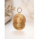 Capimix AMOR - Charms Dije artesanal – Colgante Oro vegetal Capim dorado – 4,5×2,5 cm SLOWECO – 1U.